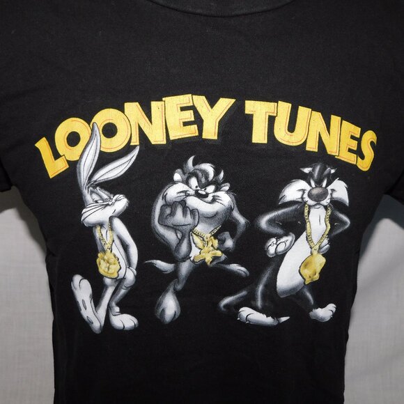 Looney Tunes Bugs Bunny Taz Sylvester Gangster Hip Hop Graphic T Shirt Mens M - Picture 1 of 7